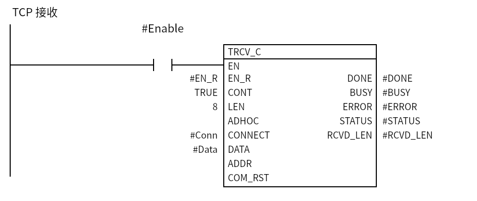 TRCV_C_Example:Network 1 — TCP 接收