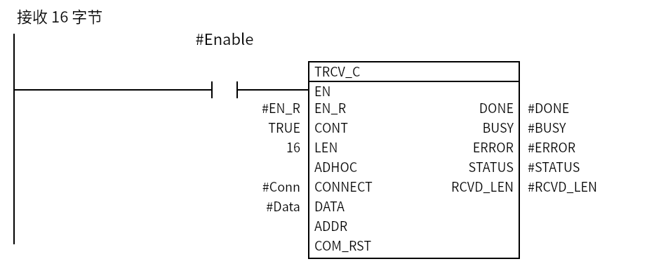 TRCV_C_Receive16:Network 1 — 接收 16 字节